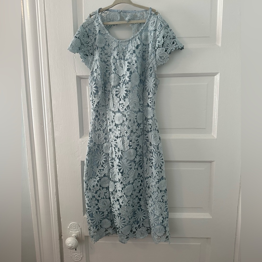 Lulus Romance Language Backless Lace Dress